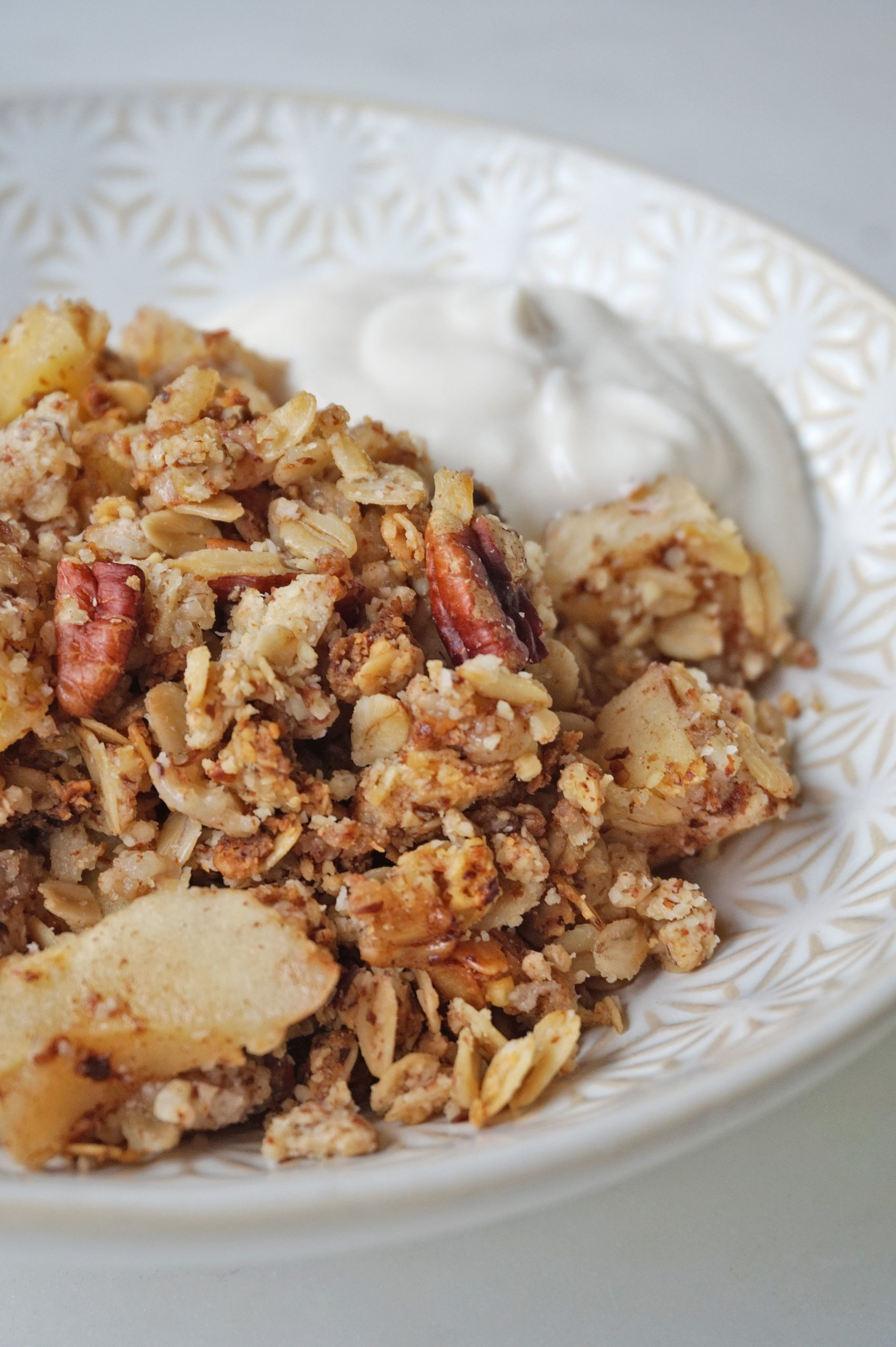 crumble aux pommes healthy
